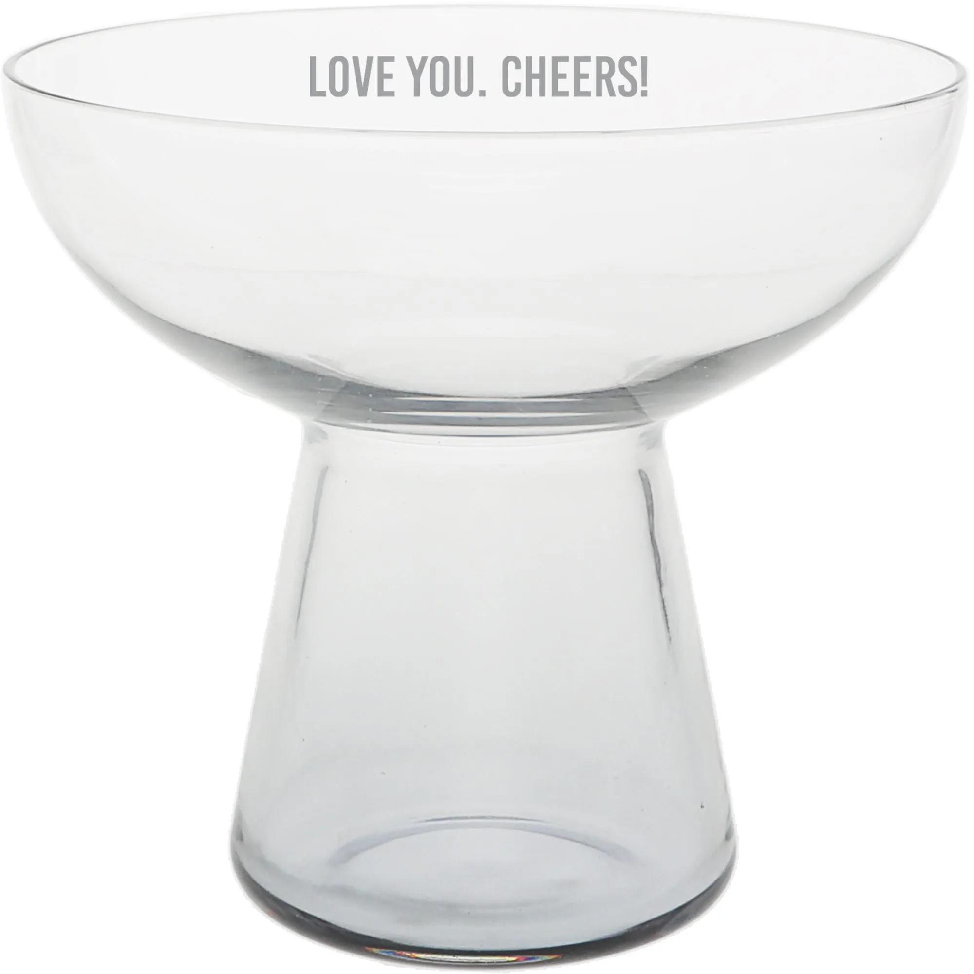 Love You. Cheers! 15 oz Cocktail Glass