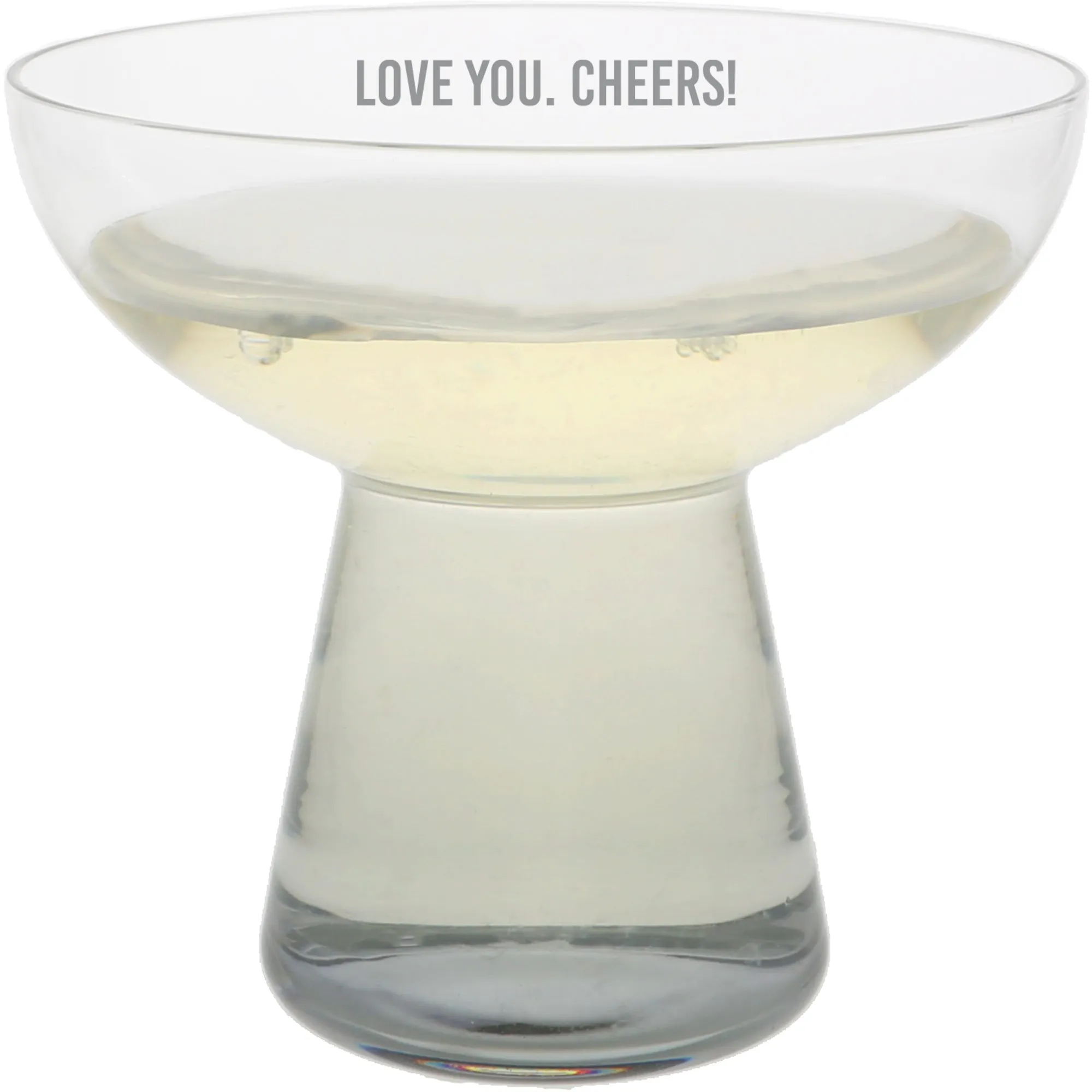 Love You. Cheers! 15 oz Cocktail Glass