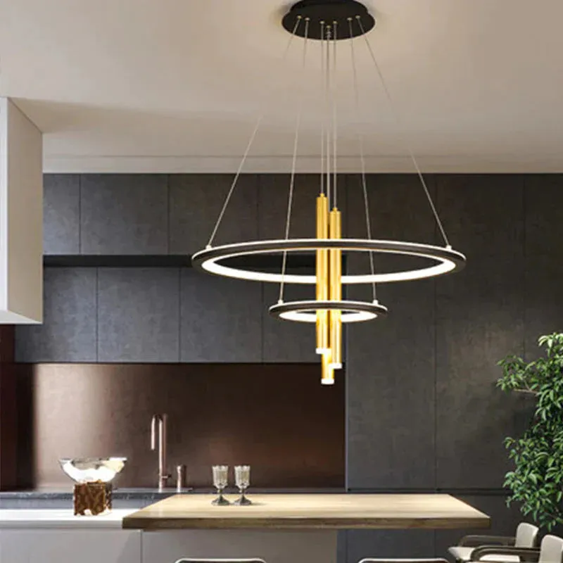 Luxury Nordic Ring Chandeliers Are Modern and Simple