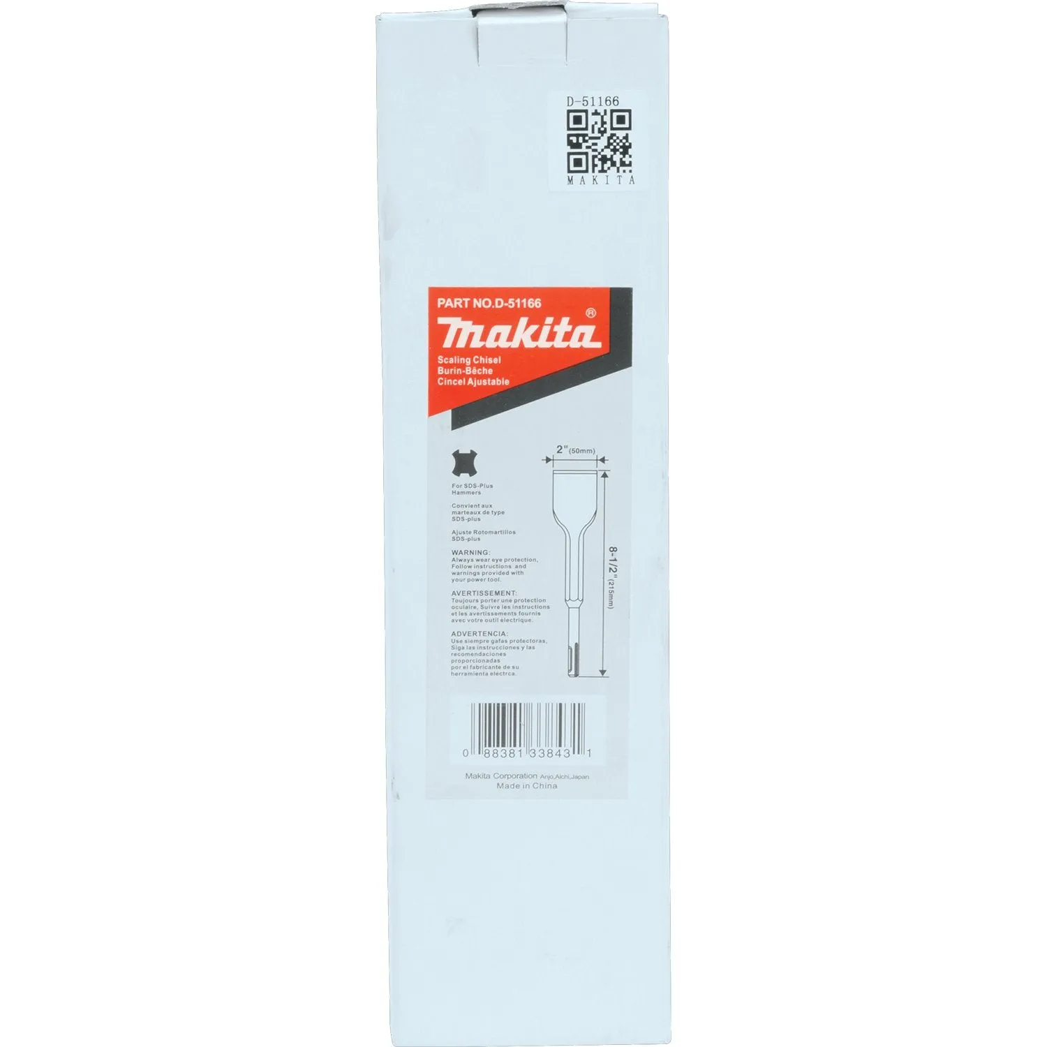 Makita (D-51166) 2" x 8-1/2" Scaling Chisel, SDS-PLUS