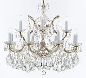 Maria Theresa Chandelier Crystal Lighting Chandeliers Lights Fixture Pendant Ceiling Lamp for Dining room, Entryway , Living room with Large, Luxe, Diamond Cut Crystals! H22" X W28" - A83-B89/21532/12 1DC