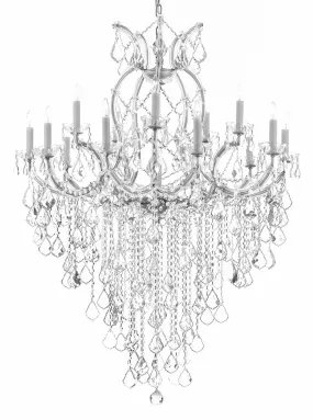 Maria Theresa Chandelier Empress Crystal (Tm) Lighting Chandeliers H50" X W37" Great For Large Foyer / Entryway - A83-B12/Silver/21510/15 1