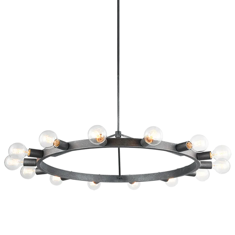 Marquis Silver Black 14 Light Chandelier