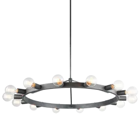 Marquis Silver Black 14 Light Chandelier