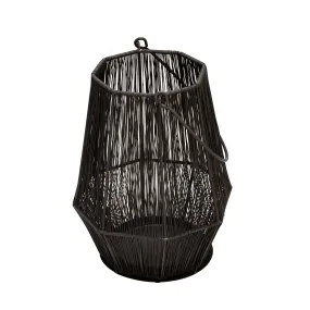 Metal 11" Lantern, Gray