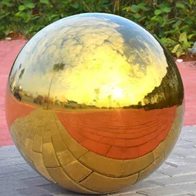 MILAAN 304 Stainless Hollow BMILAAN l Seamless Mirror BMILAAN l Sphere Home Garden Gold 180mm (60023440MLN)