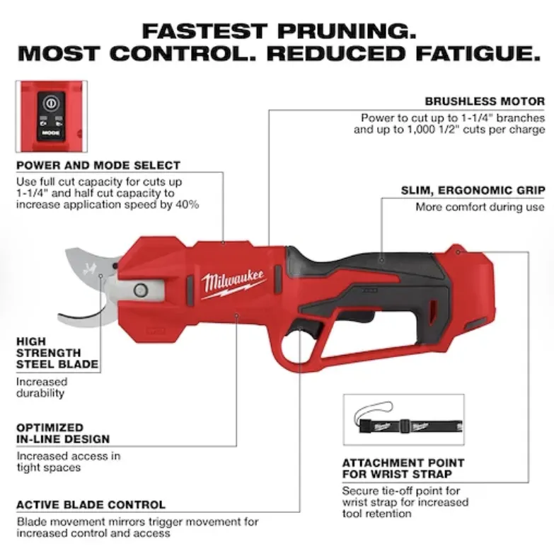 Milwaukee 2534-20 M12™ Brushless Pruning Shears (Tool Only)