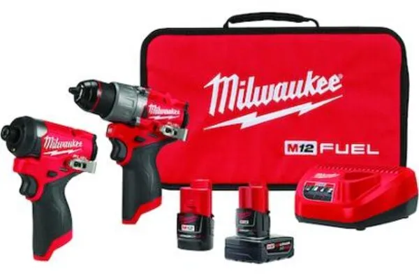 Milwaukee 3497-22 M12 FUEL™ Lithium-Ion Cordless Hammer Drill/Driver and Hex Impact Drive Combo Kit