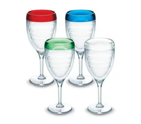 Multi-Color 9 oz. Tervis Wine Glasses (Boxed Set of 4)