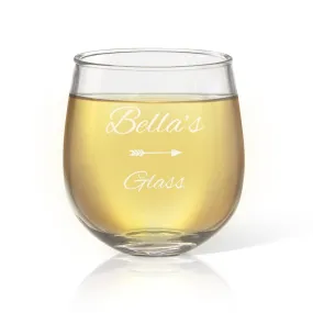 Name Stemless Wine Glass