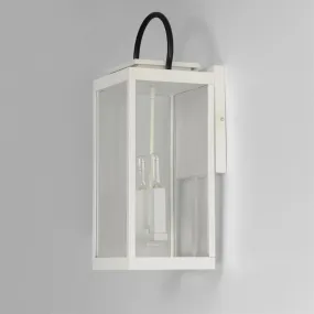 Nassau VX 1-Light Large Outdoor Wall Lantern, Black or White / Black