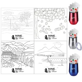 Nine & Wine Adult Paint Set and Wine Tumbler