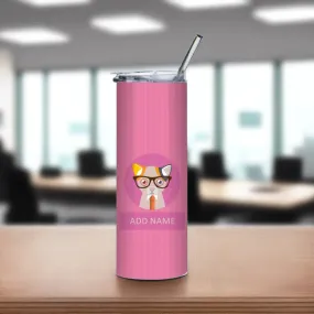 Nutcase Custom Coffee Tumbler with Metal Straw - Insulated Stainless Steel Travel Mug 600ml