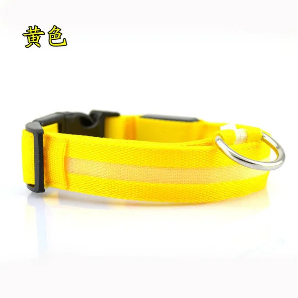 Nylon Pet Dog Collar LED Light Night Safety Light-up Flash Glowing in Dark Cat Collar LED Dog Collars Small Dogs Dog Accessories