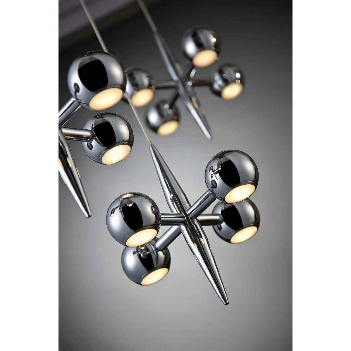 Pearla 40 in. 36 Lights LED Chandelier Chrome Finish