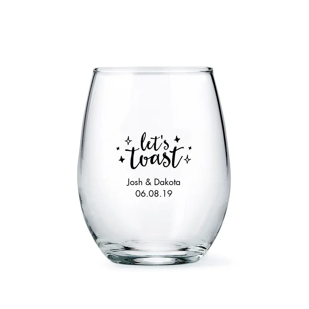 PERSONALIZED STEMLESS WINE GLASSES - SMALL