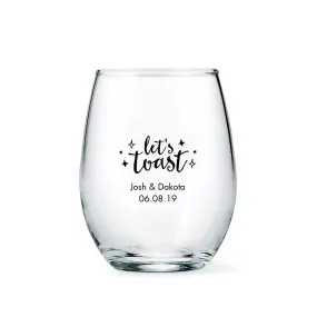 PERSONALIZED STEMLESS WINE GLASSES - SMALL