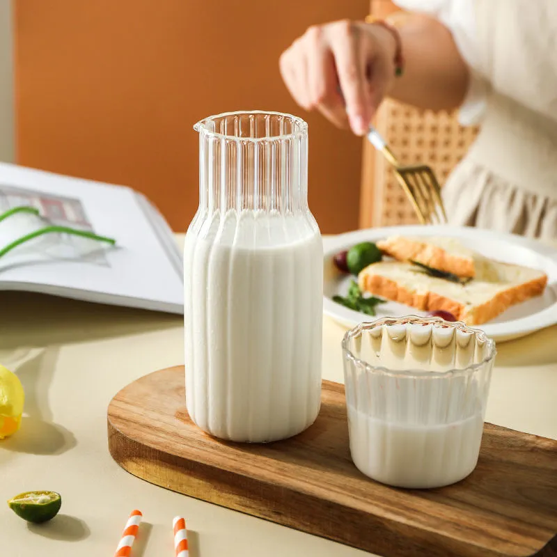 Petal Texture Glass & Pitcher Set