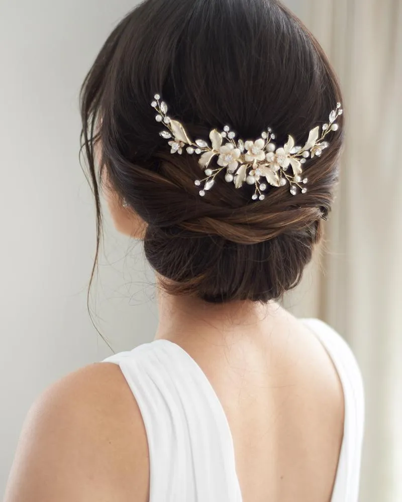 Petite Pearl & Floral Headpiece