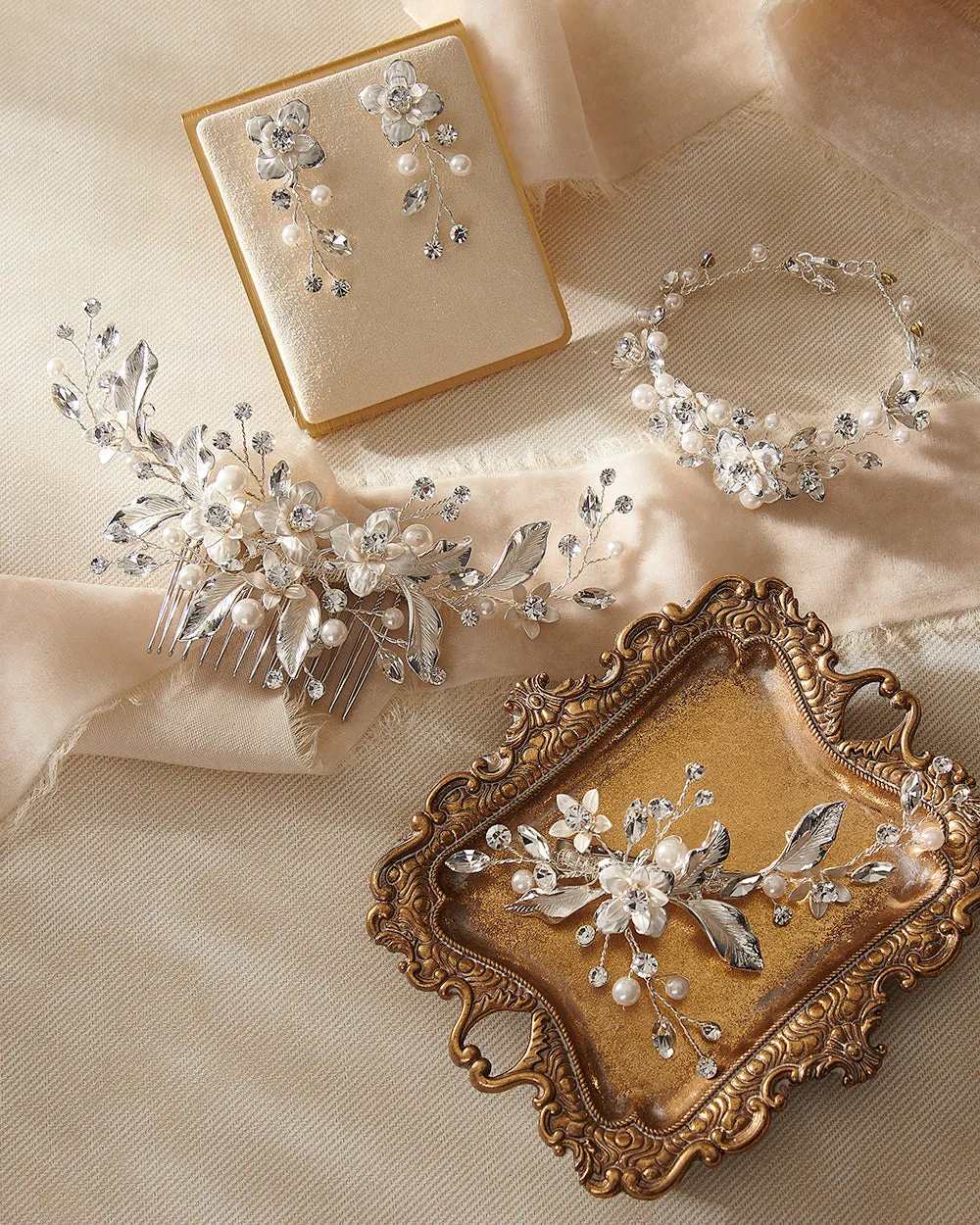 Petite Pearl & Floral Headpiece