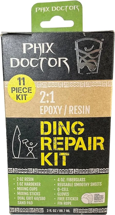 Phix Doctor 2:1 Bio Epoxy Resin Kit for Surboards SUP Ding Repair Kit