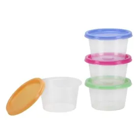 Premium Plastic Microwaveable, Stackable Mini 3oz Containers with Airtight Lids