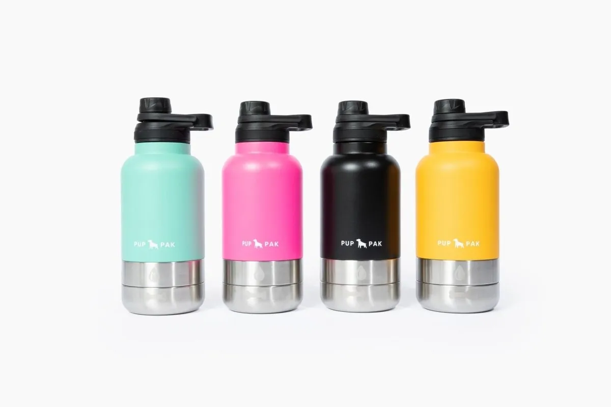 Pup Pak Dog Water Bottle with Detachable Bowls