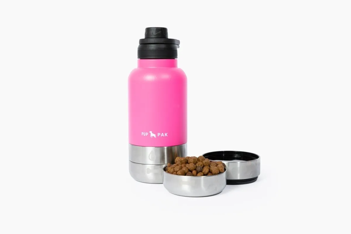 Pup Pak Dog Water Bottle with Detachable Bowls