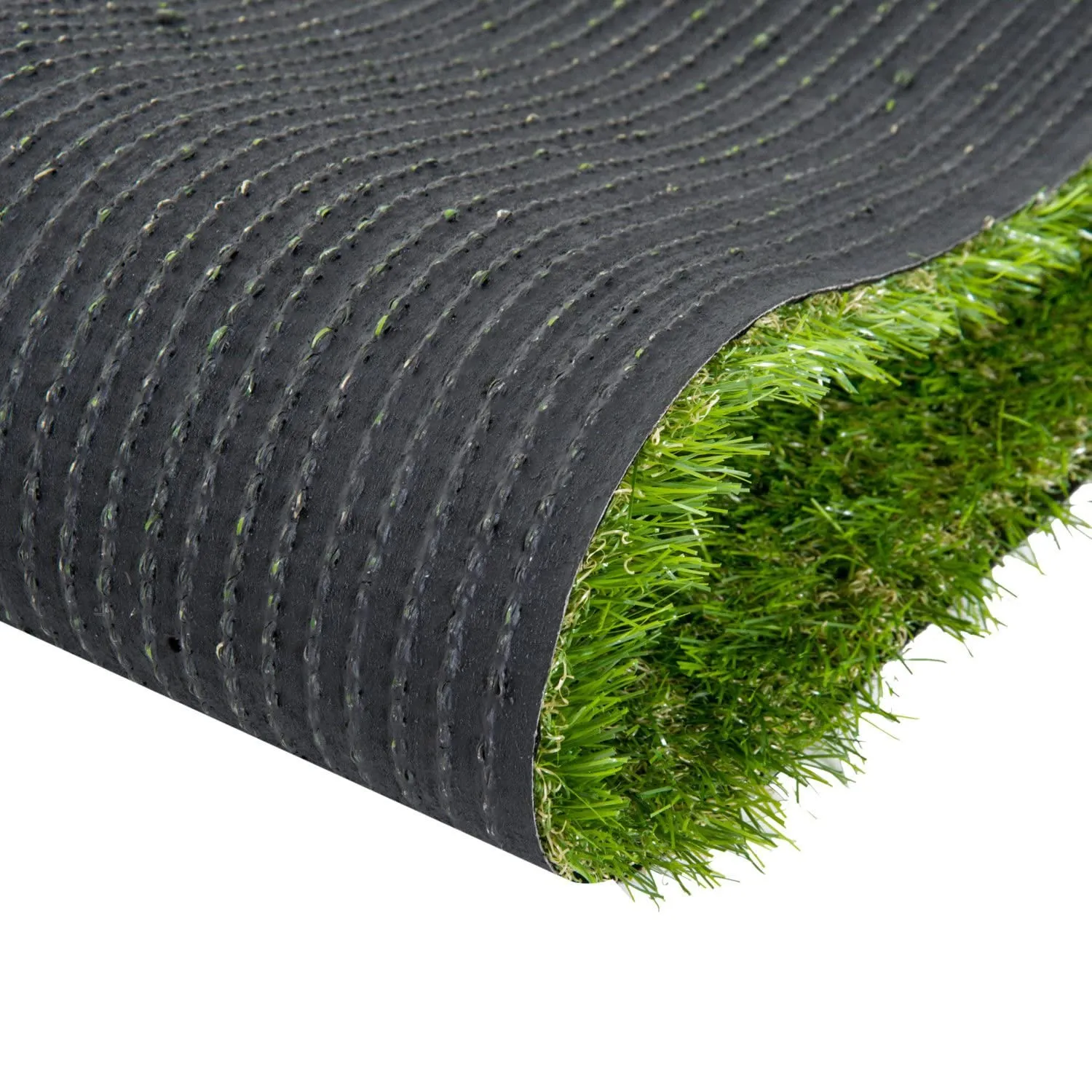 Purav Light 40mm Natural Looking Anti Slip Artificial Grass Mats for Floor Home Green Grass Carpet for Balcony 15x23 Inch (Green, 2 X 1.3 Feet)