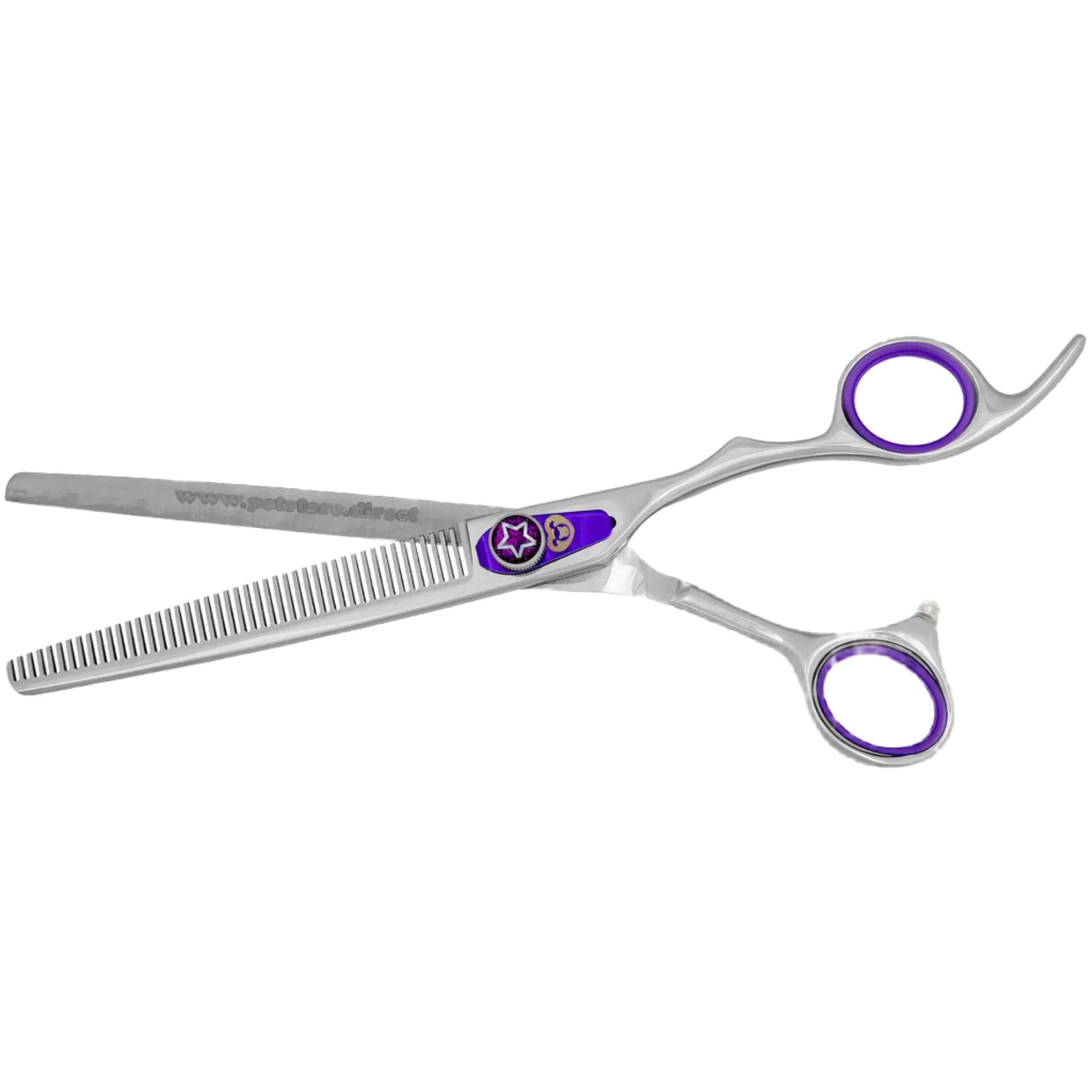 Purple 4 Grooming Shear Set in a Case by PetStore.Direct