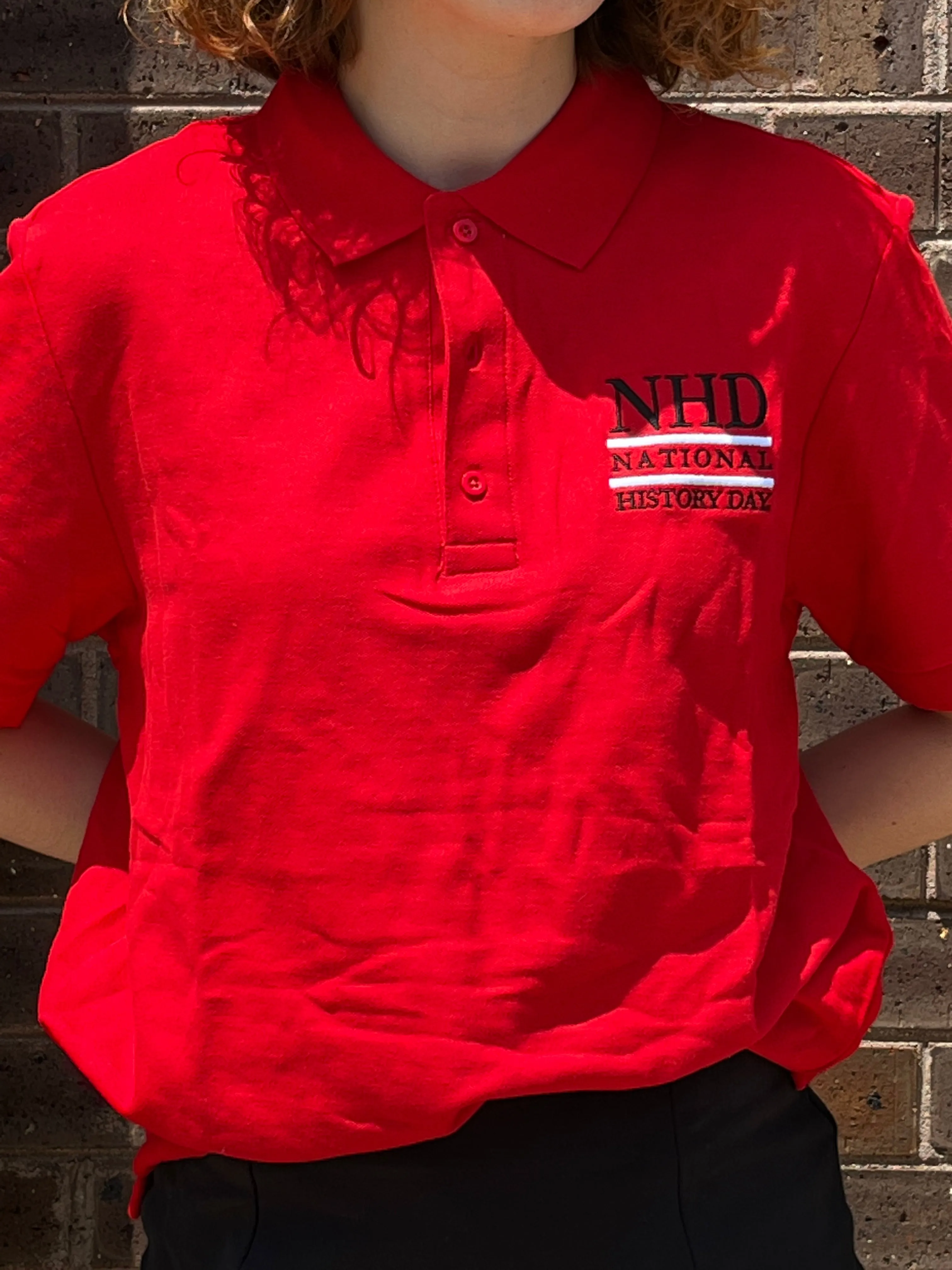 Red Polo with NHD Logo - 1 Size Small Remaining