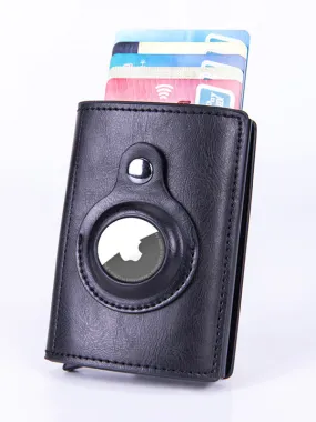 Rfid Blocking location Tracker Leather Multifunctional Card Holder