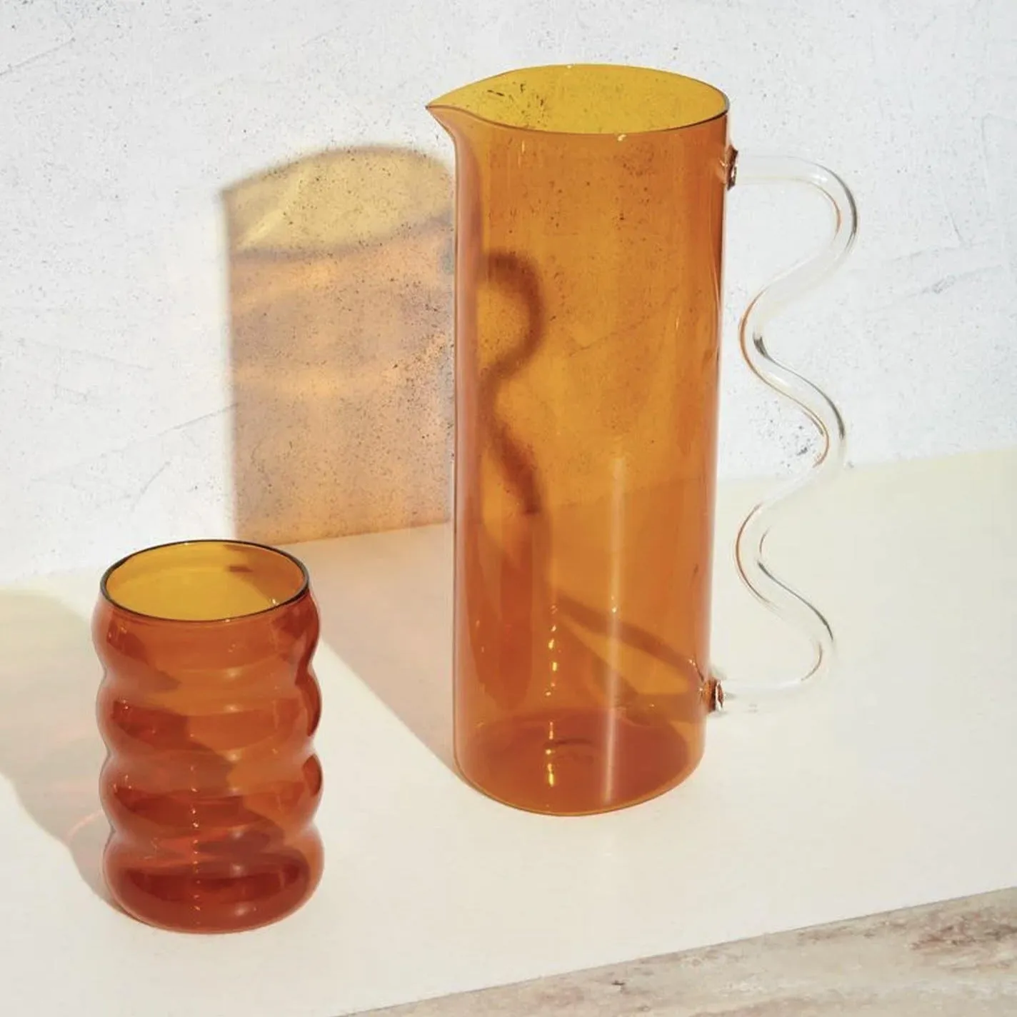 Ripple Glass - Amber