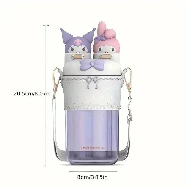 Sanrio Kuromi 2 in 1 Lolita Straw Bottle (700 ml)