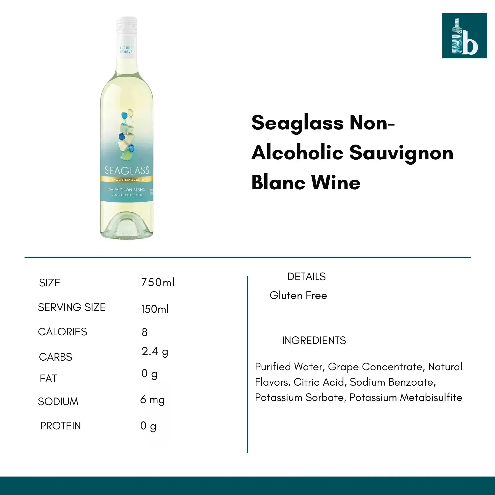 Seaglass Non-Alcoholic Sauvignon Blanc Wine