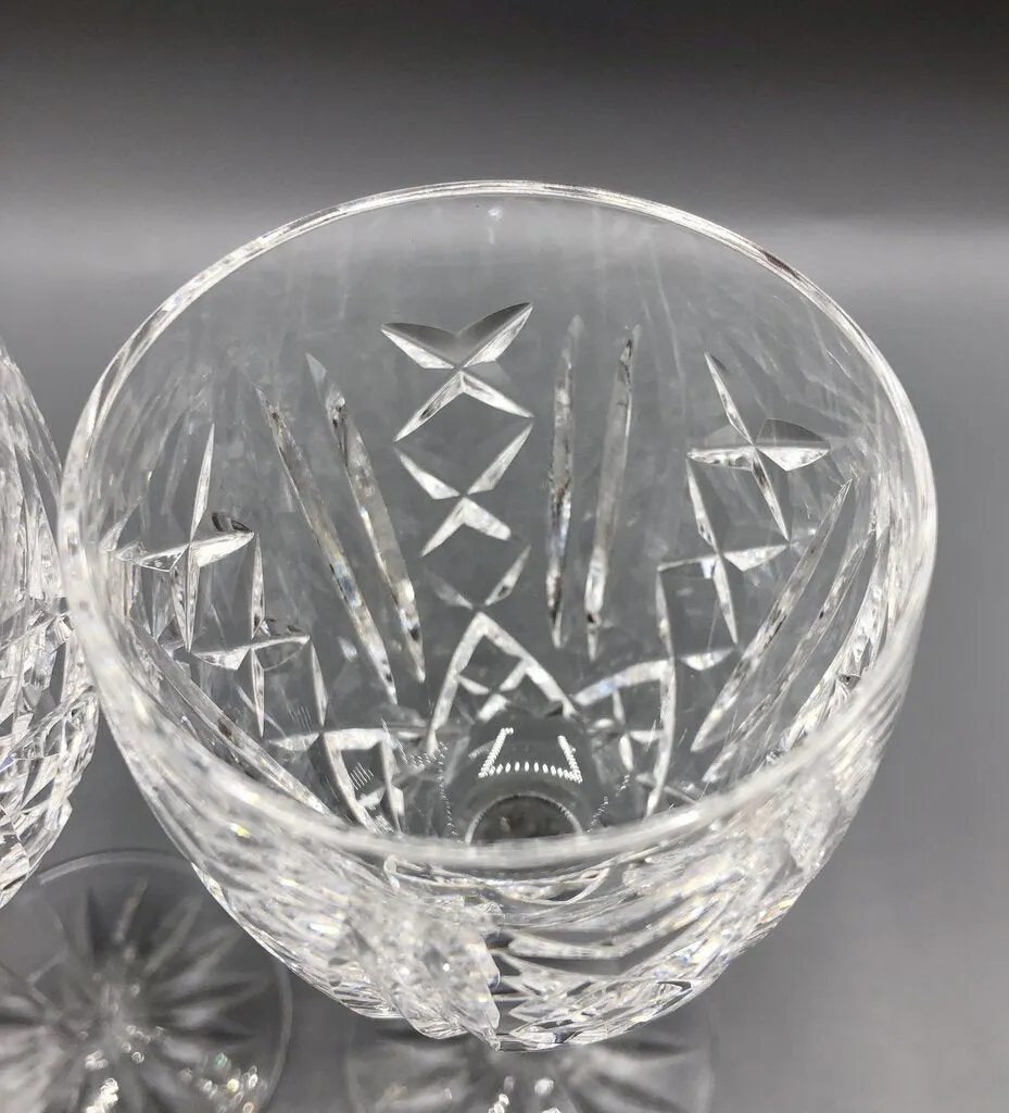 Set of 2 Waterford Crystal “Glengarriff” 6 1/2” Claret Wine Glasses /b