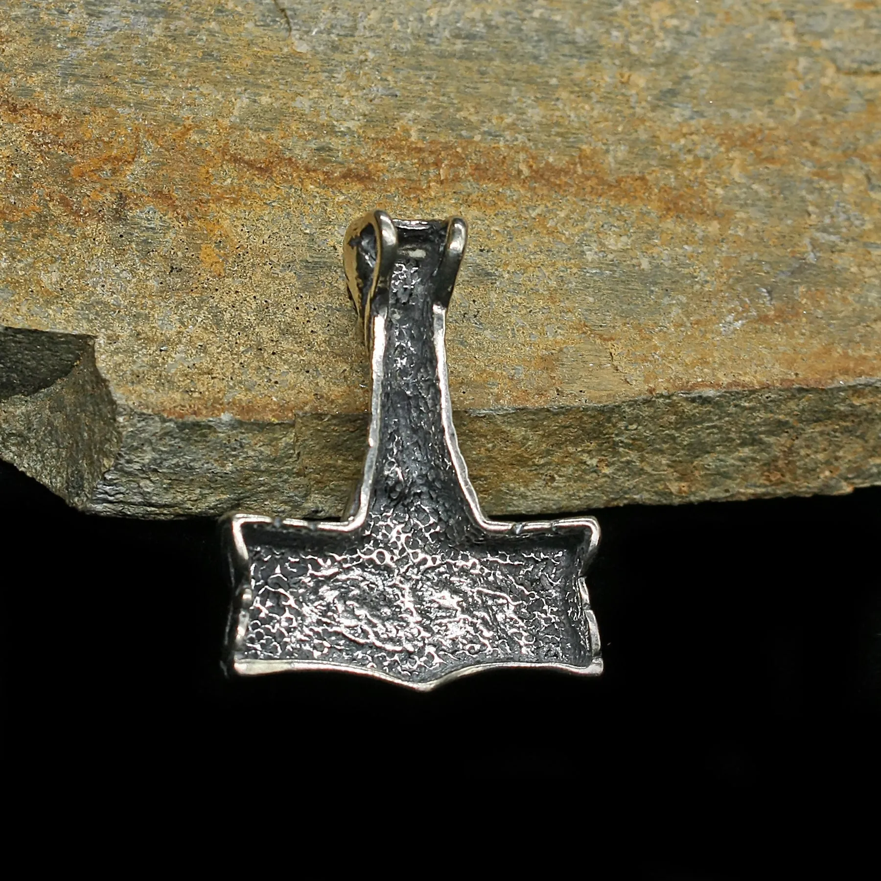 Silver Dragon Oseberg Thors Hammer Pendant