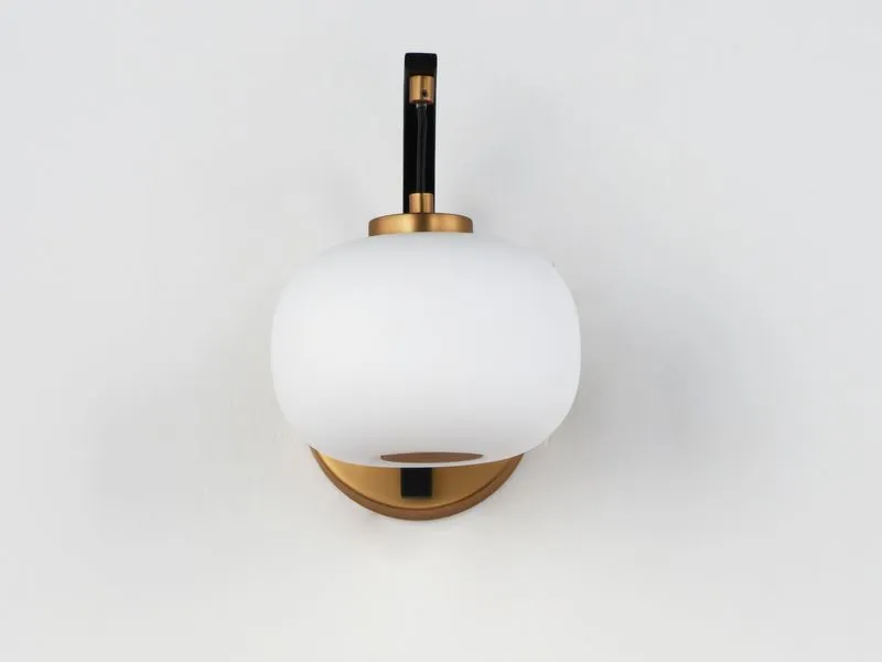 Soji 6" Single Light Wall Sconce in Black and Gold