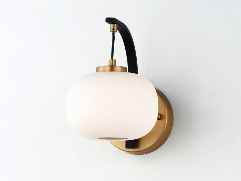 Soji 6" Single Light Wall Sconce in Black and Gold