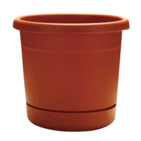 Southern Patio Dynamic Design 8″ Rolled Rim Planter, Terracotta (8", Terracotta)