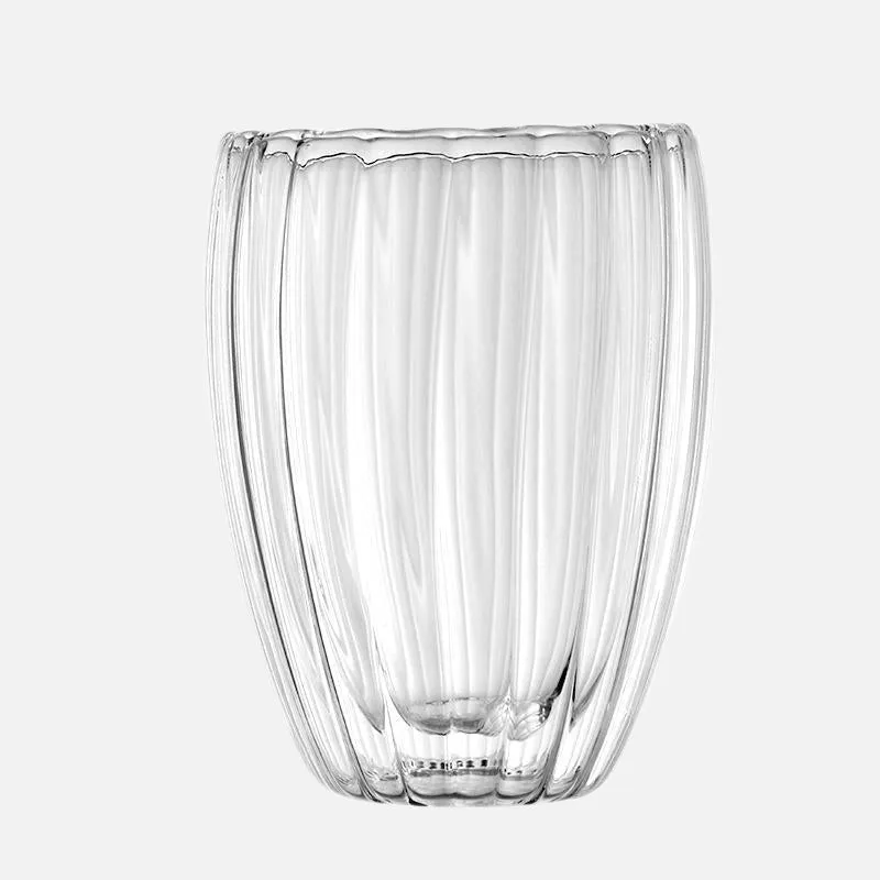 Swirl Double Layer Ripple Glass Cup