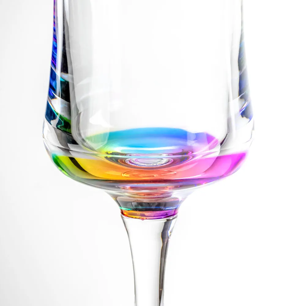 Teardrop 8oz Rainbow Acrylic Wine Stemware | Set of 6