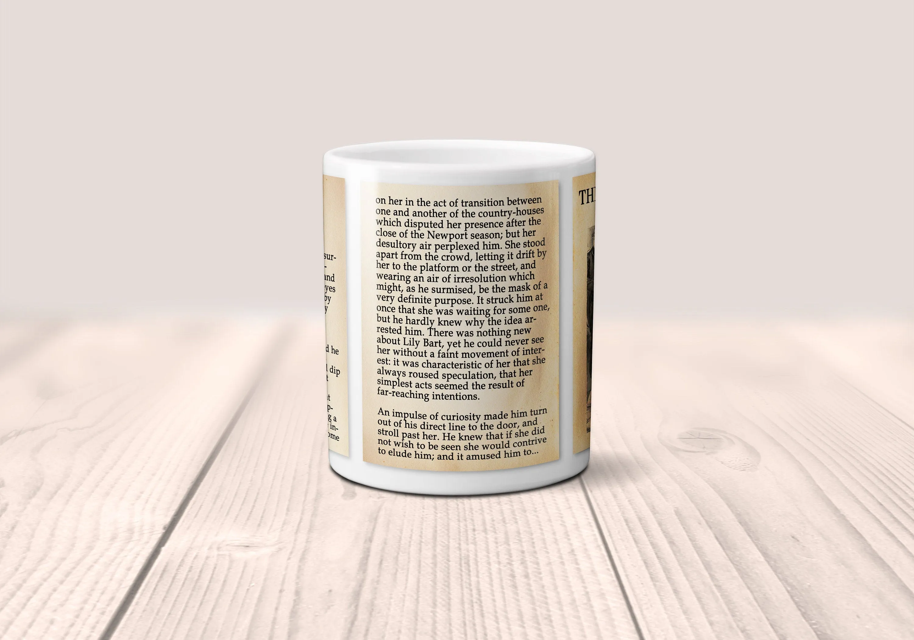 The House of Mirth by Edith Wharton Mug. Coffee Mug with House of Mirth book Title and Book Pages, Bookish Gift, Literature Mug, Book Lover