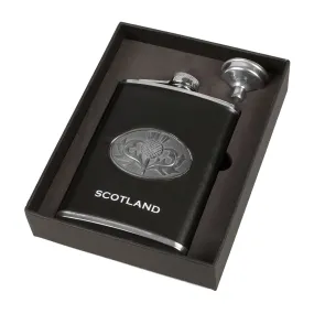 Thistle Emblem 8Oz Flask/Funnel Box Set