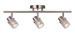 Three Light Track Light in Brushed Nickel