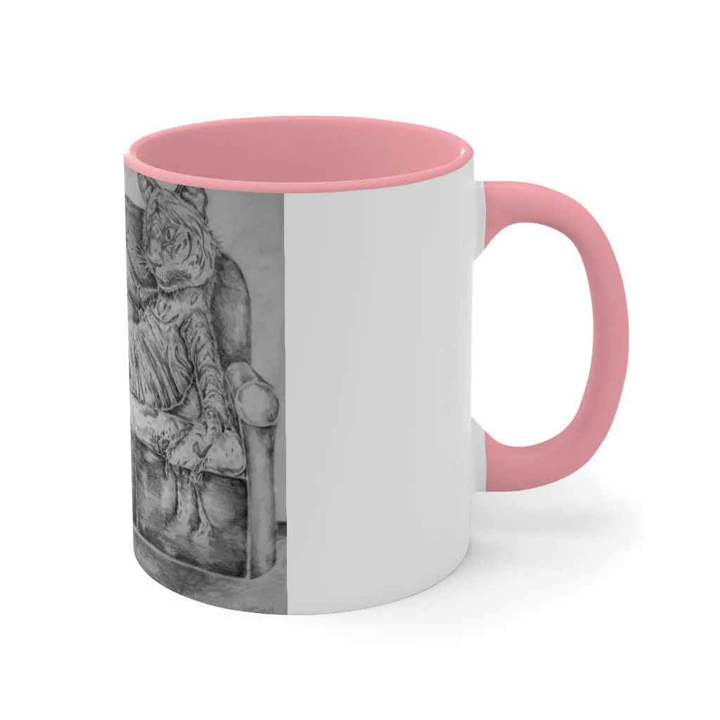 Tiger on a Couch Accent Mug