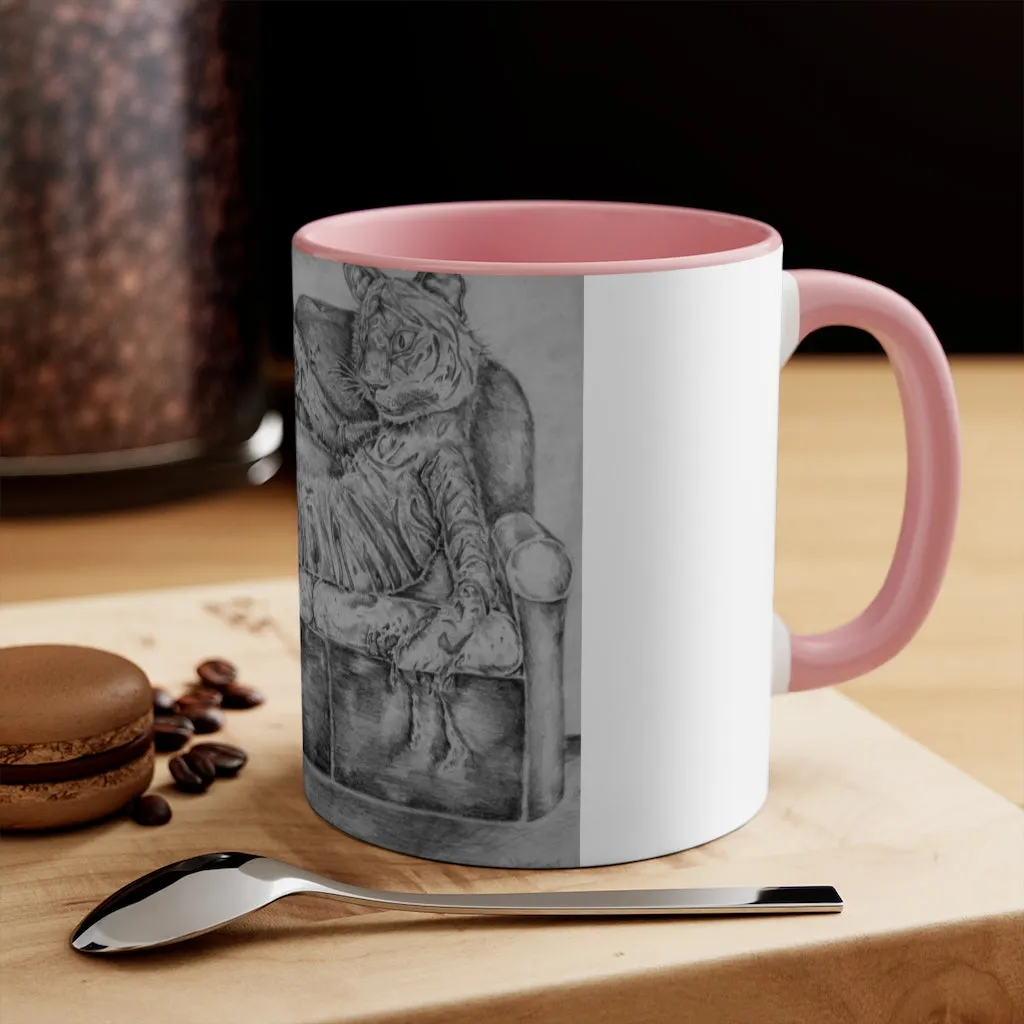 Tiger on a Couch Accent Mug