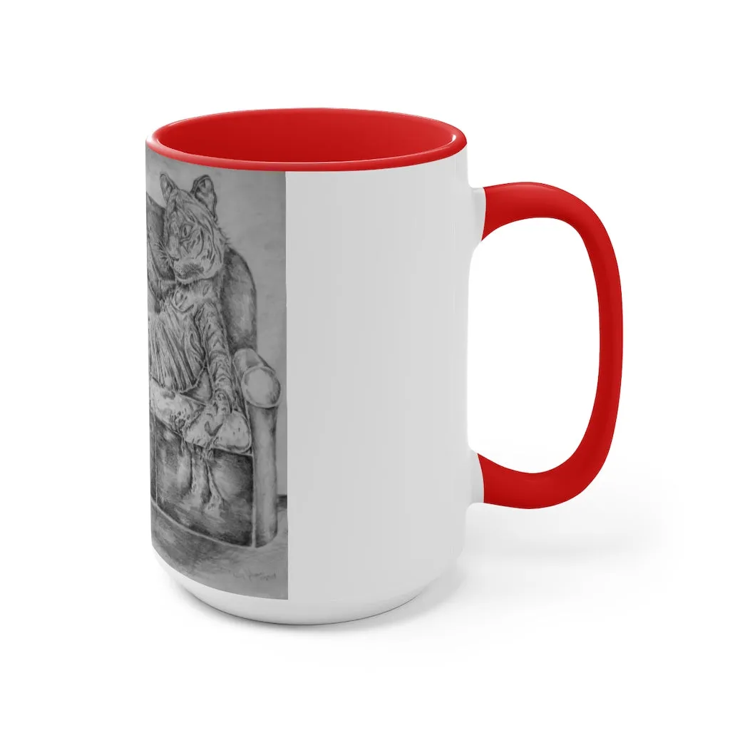 Tiger on a Couch Accent Mug