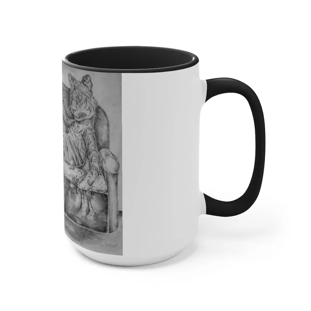 Tiger on a Couch Accent Mug