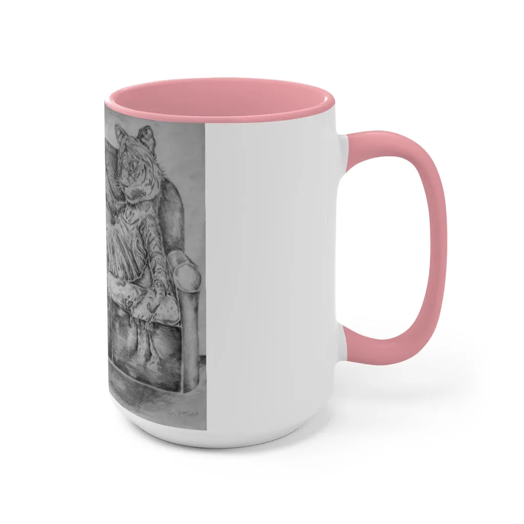 Tiger on a Couch Accent Mug